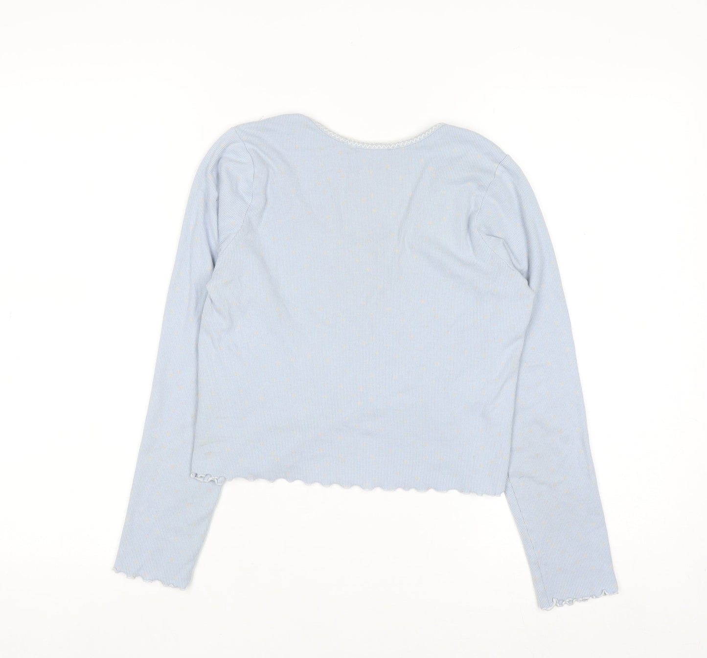 Boux Avenue Women Blue Long Sleeve Scoop Neck Pyjama Top Size 12