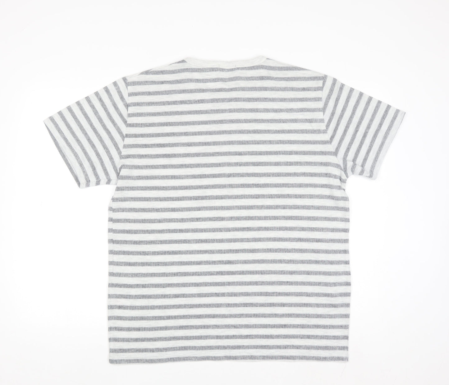 Primark Men’s Grey Striped Crew Neck Short Sleeve T-Shirt Size L