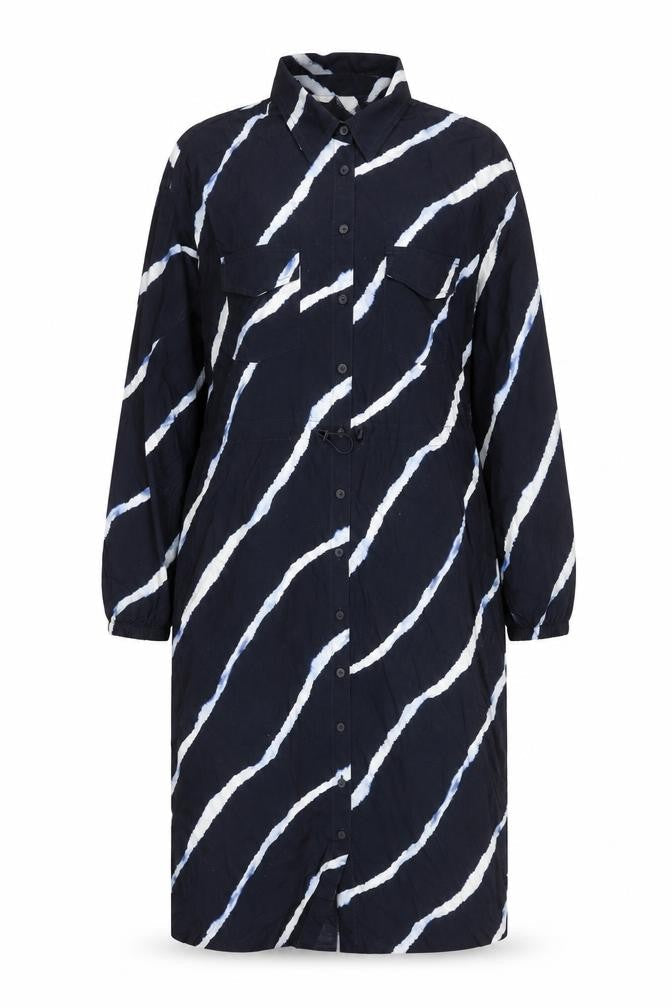 Marks & Spencer Women Blue Tie Dye Shirt Dress Size 14