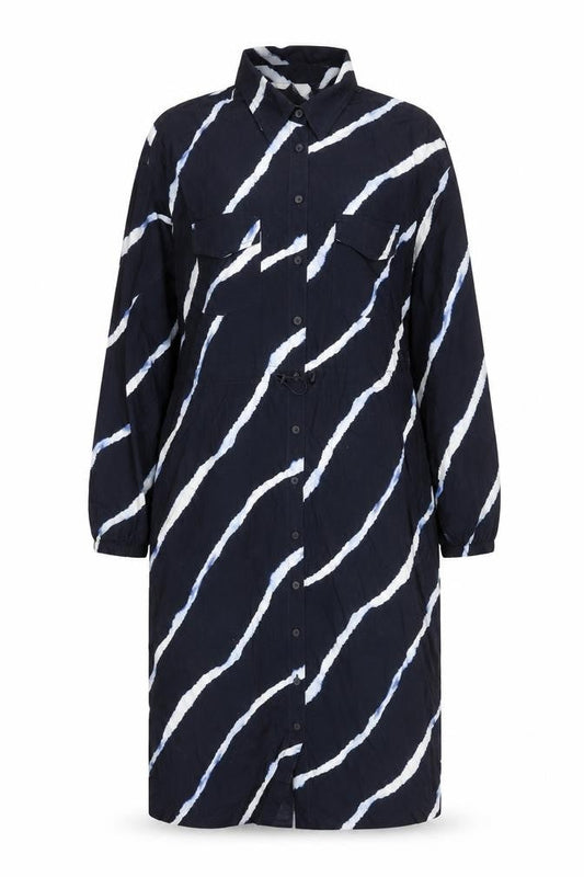 Marks & Spencer Women Blue Tie Dye Shirt Dress Size 14
