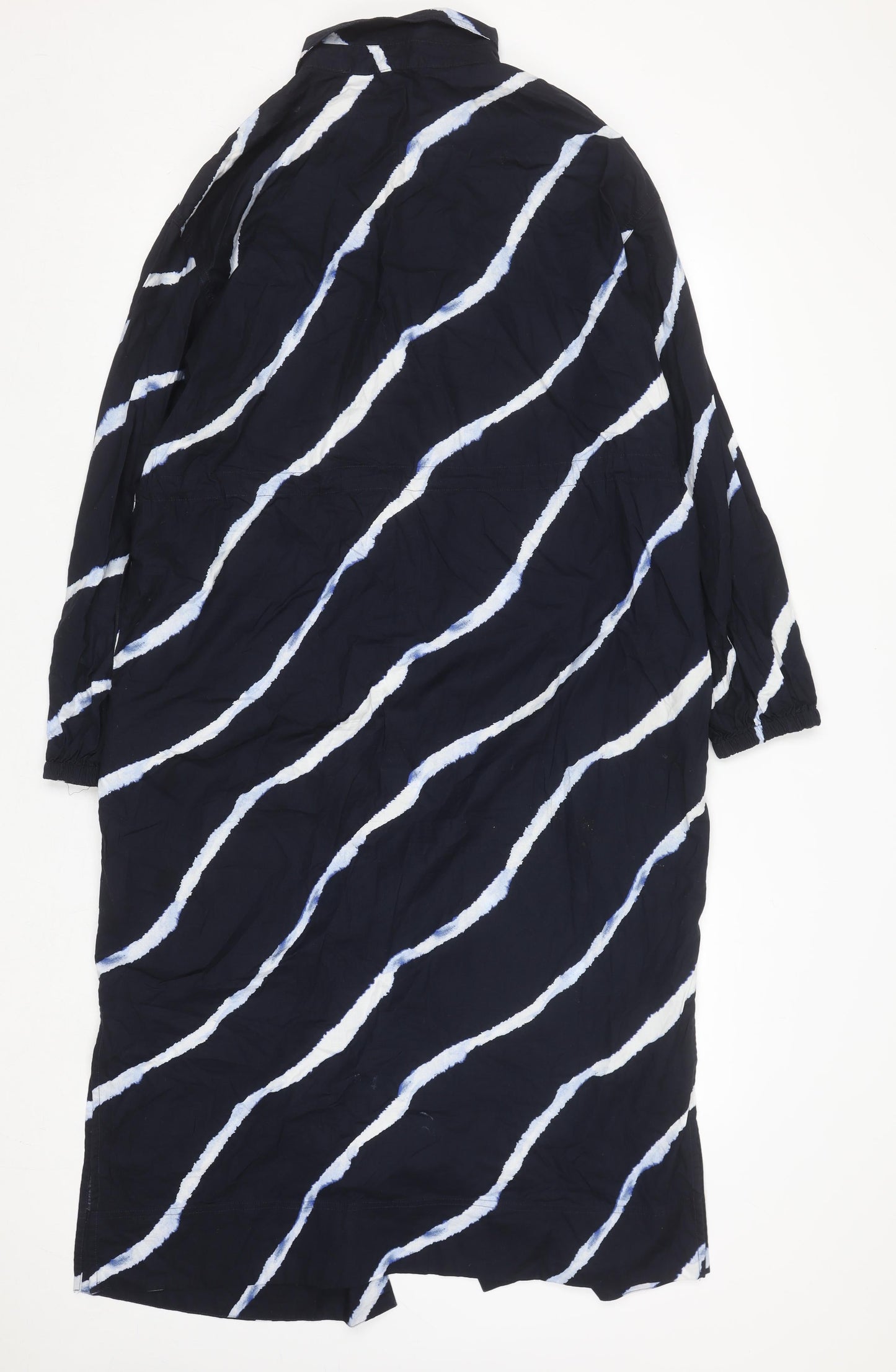 Marks and Spencer Women Blue Tie Dye Shirt Dress Size 14