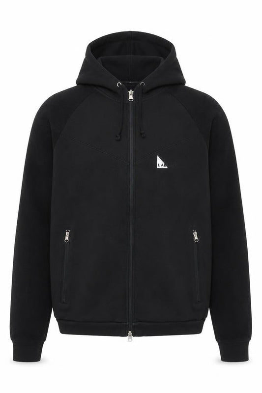 Labrum Men's Black Full Zip Hoodie Size M Cotton Fleece