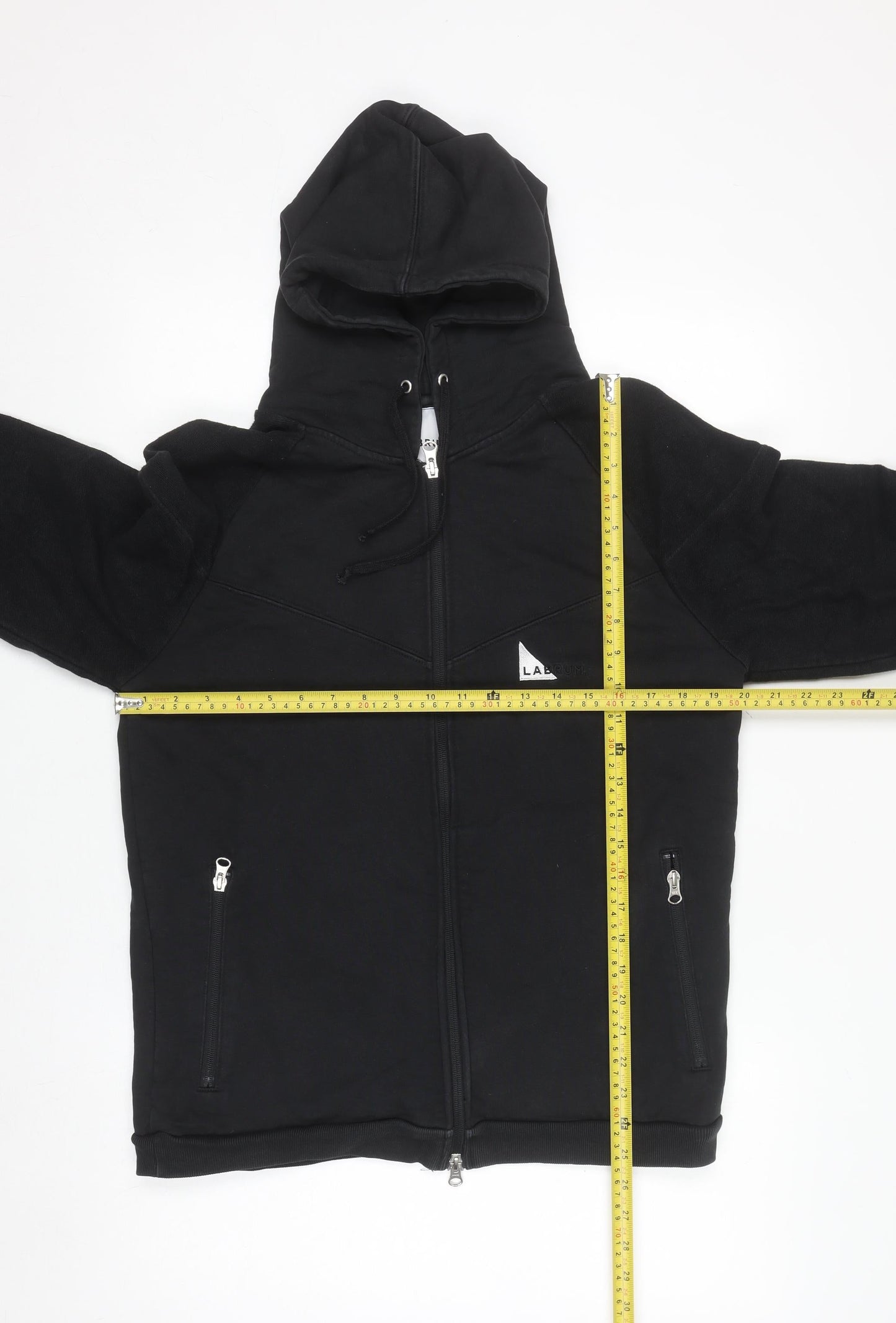 Labrum Men's Black Full Zip Hoodie Size M Cotton Fleece