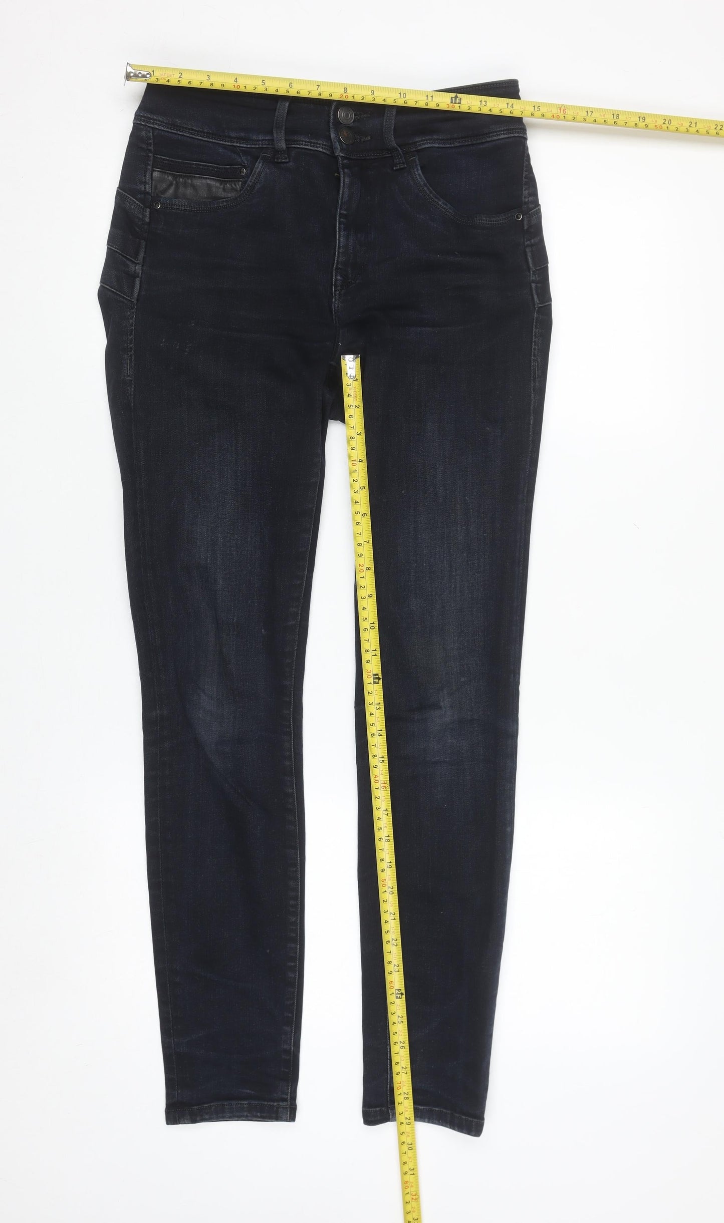 Salsa Women’s Black Skinny Jeans Size 9 Mid Rise Stretch Denim