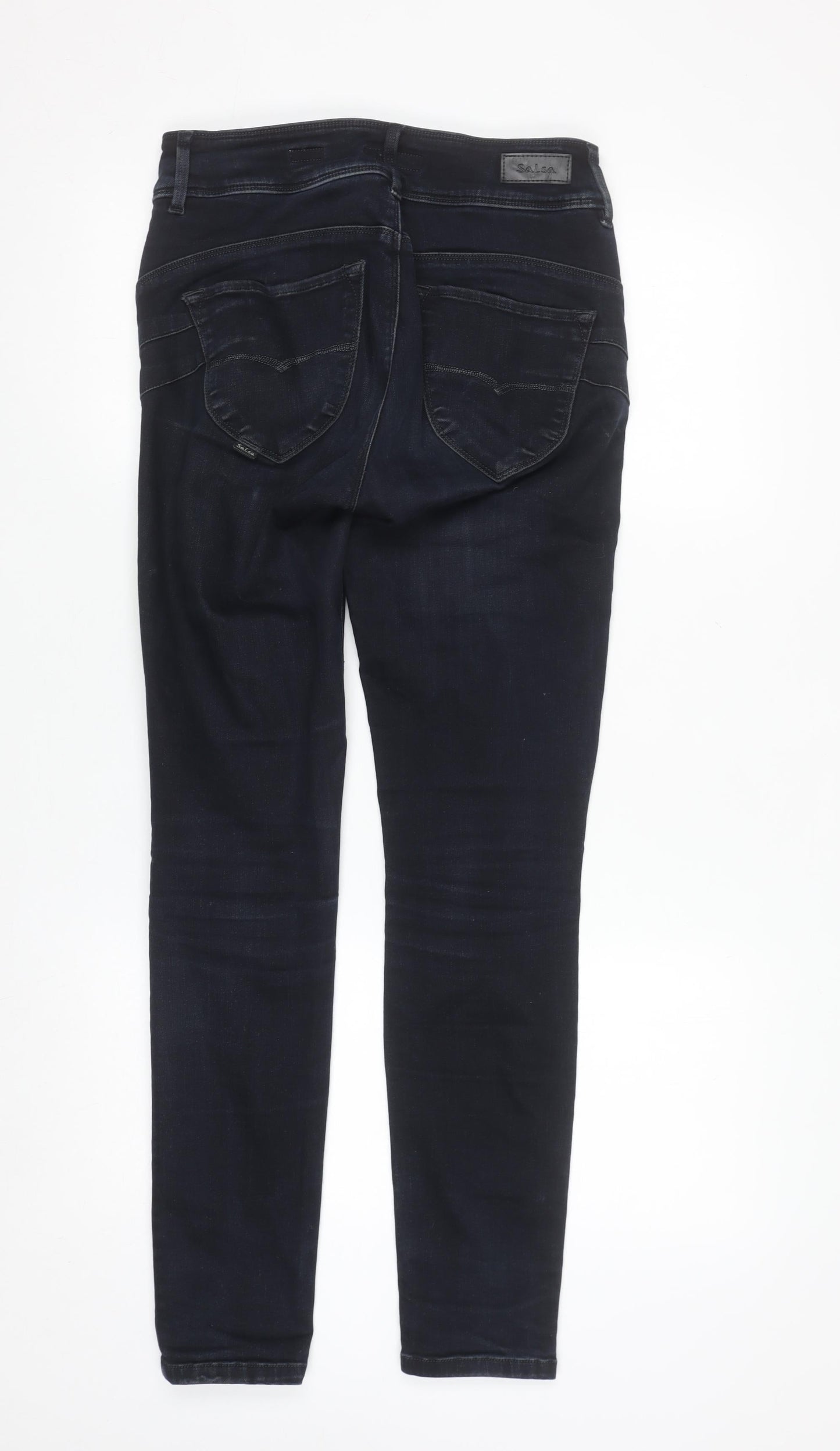 Salsa Women’s Black Skinny Jeans Size 9 Mid Rise Stretch Denim