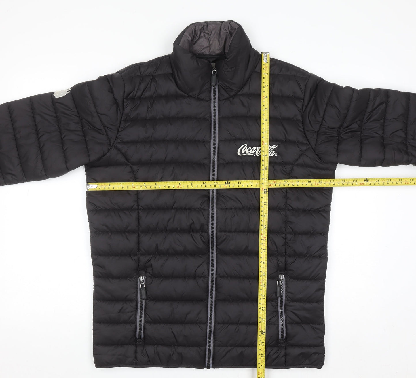 SOLS Men’s Black Puffer Jacket Medium Coca-Cola Embroidered Logo