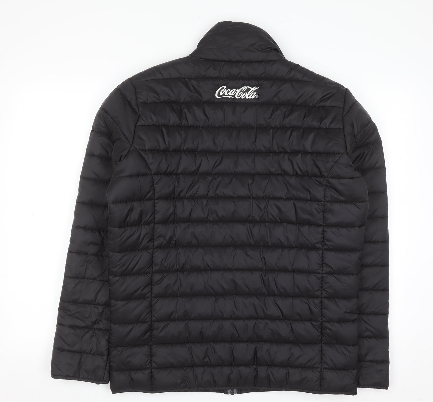 SOLS Men’s Black Puffer Jacket Medium Coca-Cola Embroidered Logo