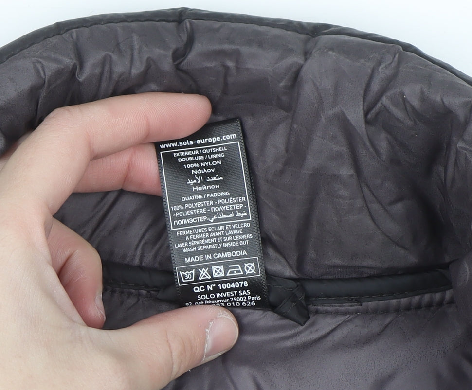 SOLS Men’s Black Puffer Jacket Medium Coca-Cola Embroidered Logo