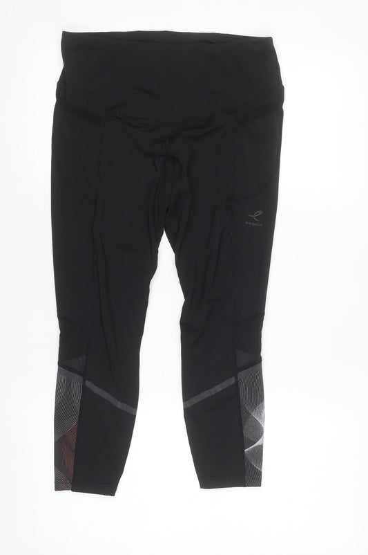 Energetics Women's Black Running Leggings Size 10 DRYPLUS