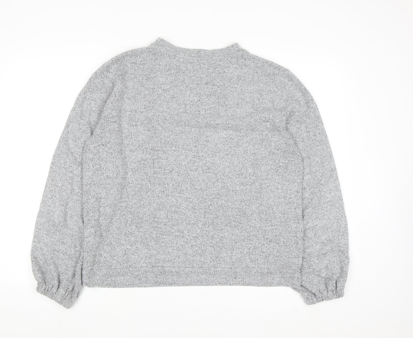 Dorothy Perkins Women’s Grey Lace Trim High Neck Jumper UK 14