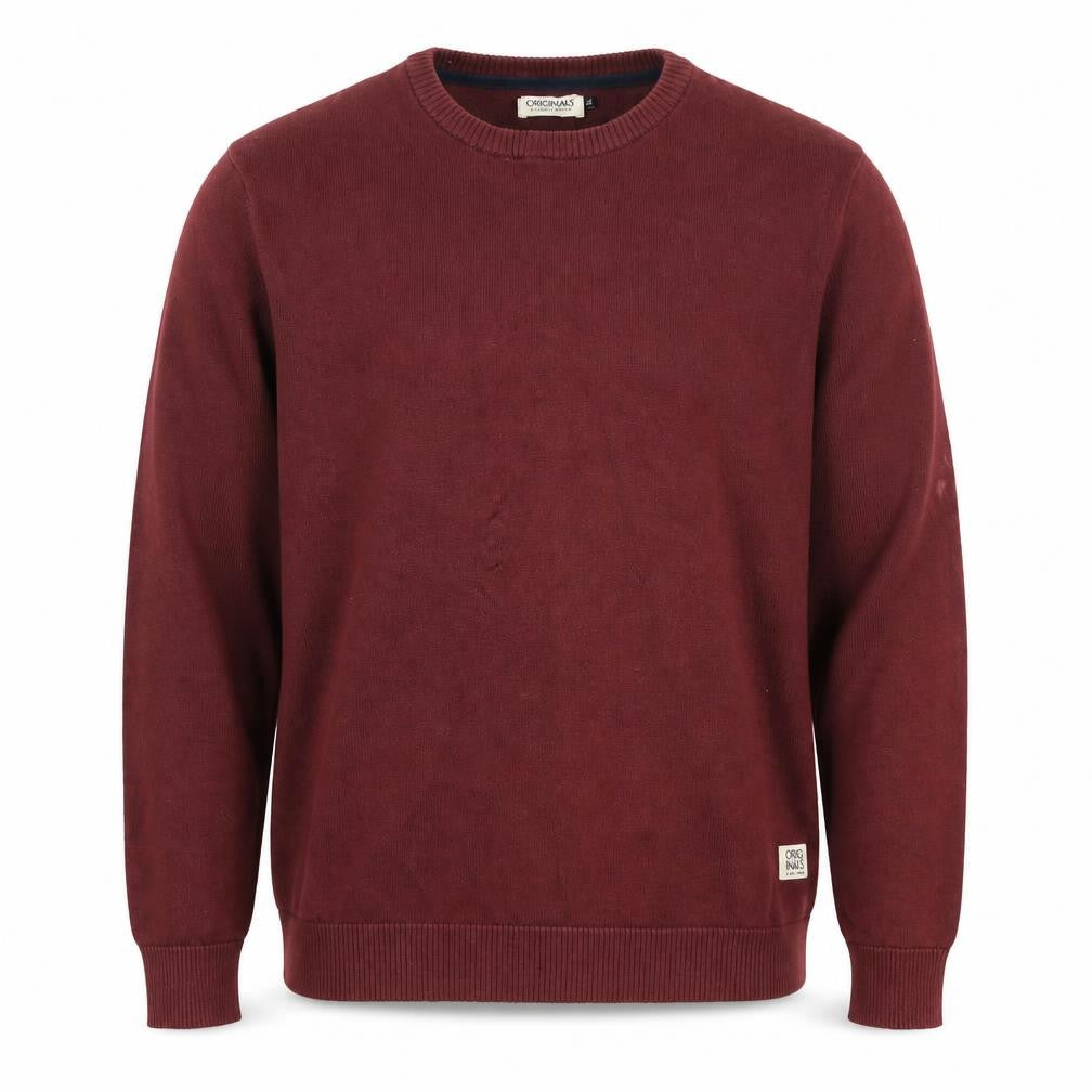 Jack & Jones Men’s Red Cotton Crew Neck Jumper XL