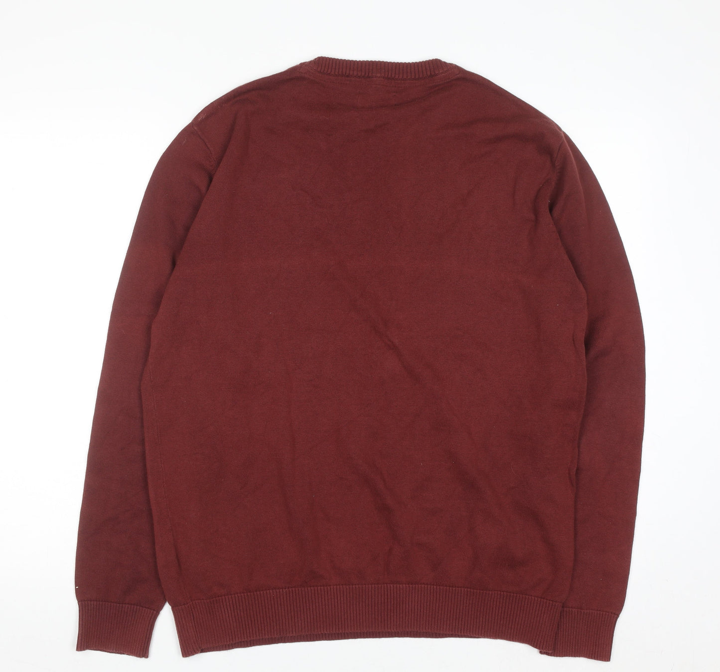 Jack & Jones Men’s Red Cotton Crew Neck Jumper XL