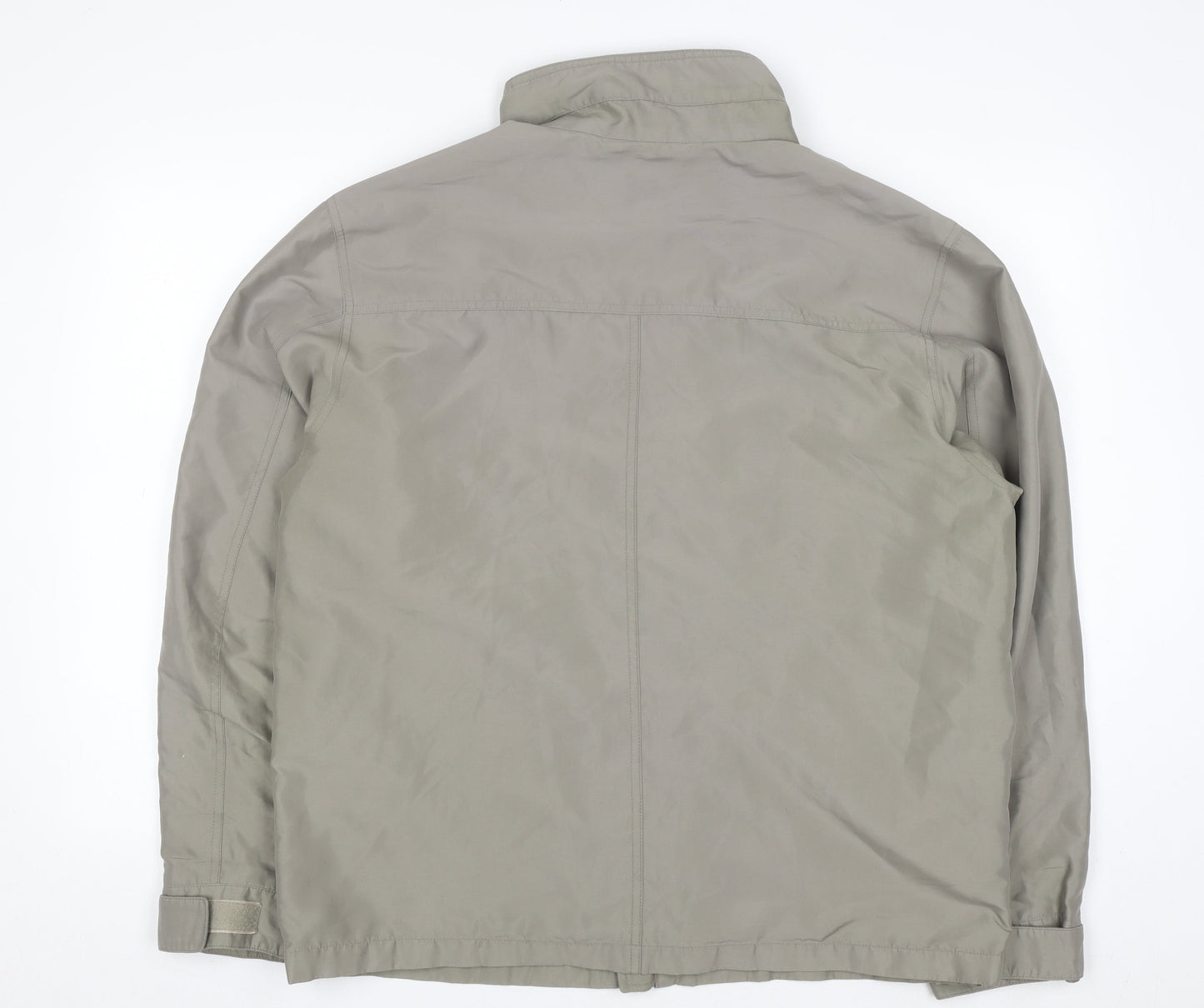Perry Ellis Portfolio Men's Beige Microfibre Full Zip Jacket L