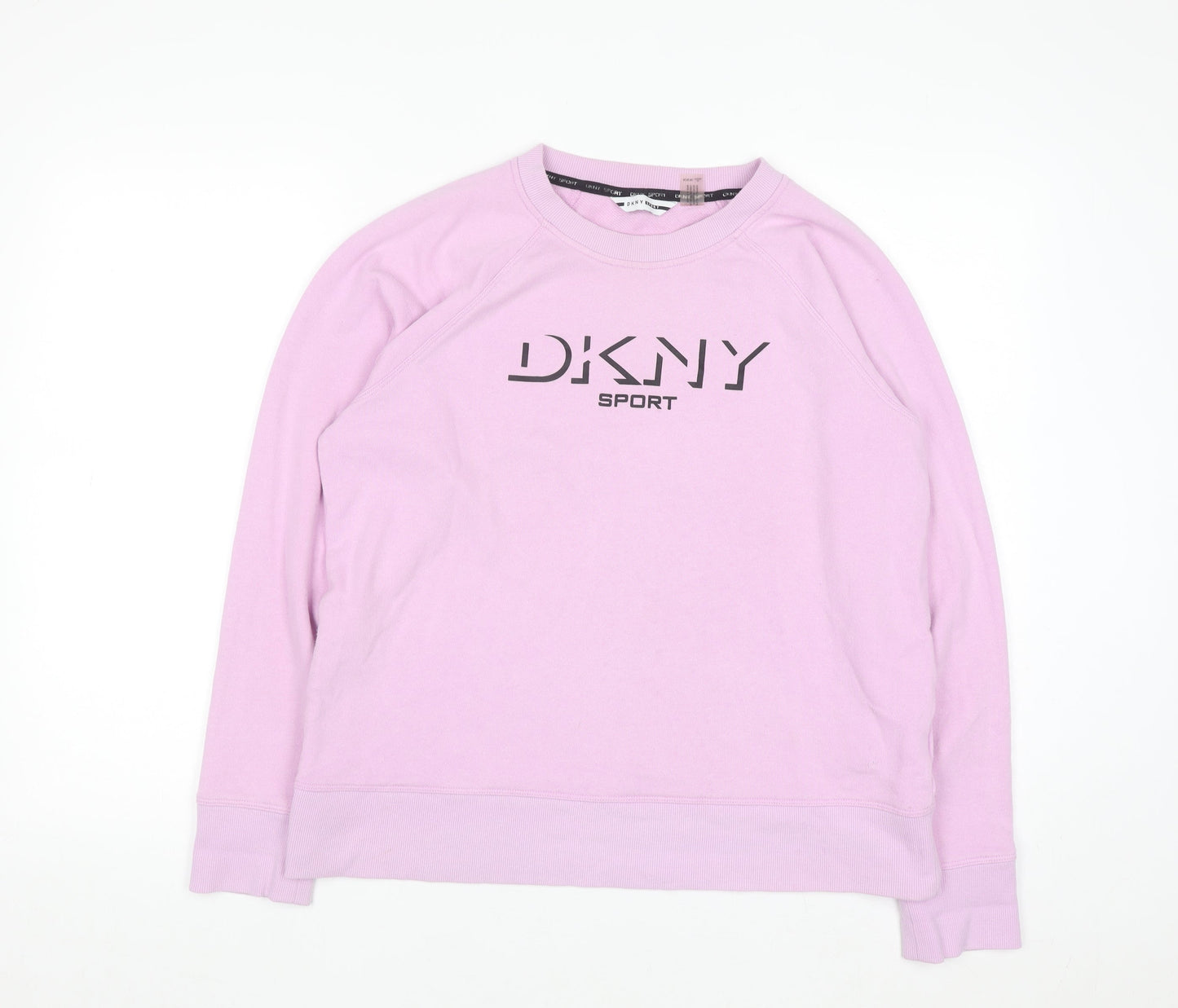 DKNY Sport Women's Pink Pullover Sweatshirt Size M Cotton Blend