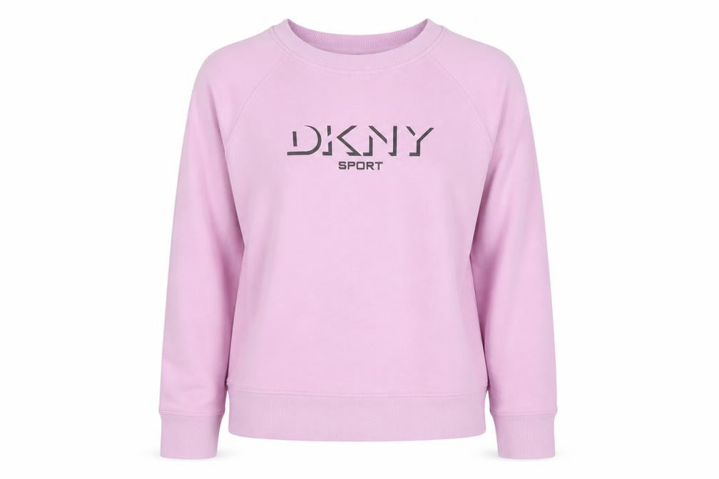 DKNY Sport Women's Pink Pullover Sweatshirt Size M Cotton Blend