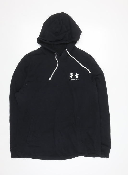 Under Armour Men's Black Pullover Hoodie Size L Loose Fit