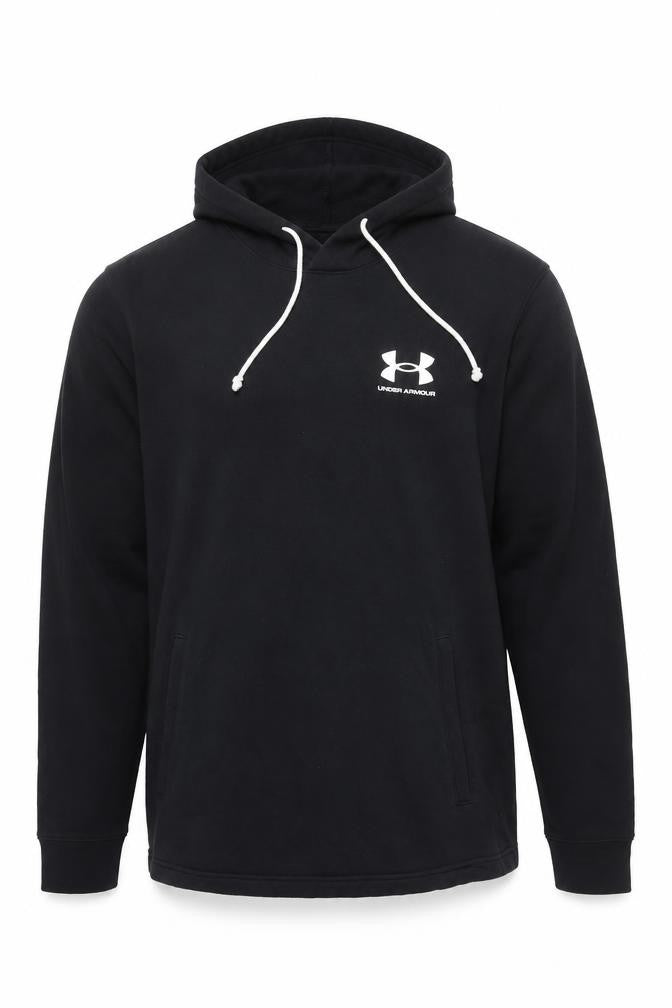 Under Armour Men's Black Pullover Hoodie Size L Loose Fit