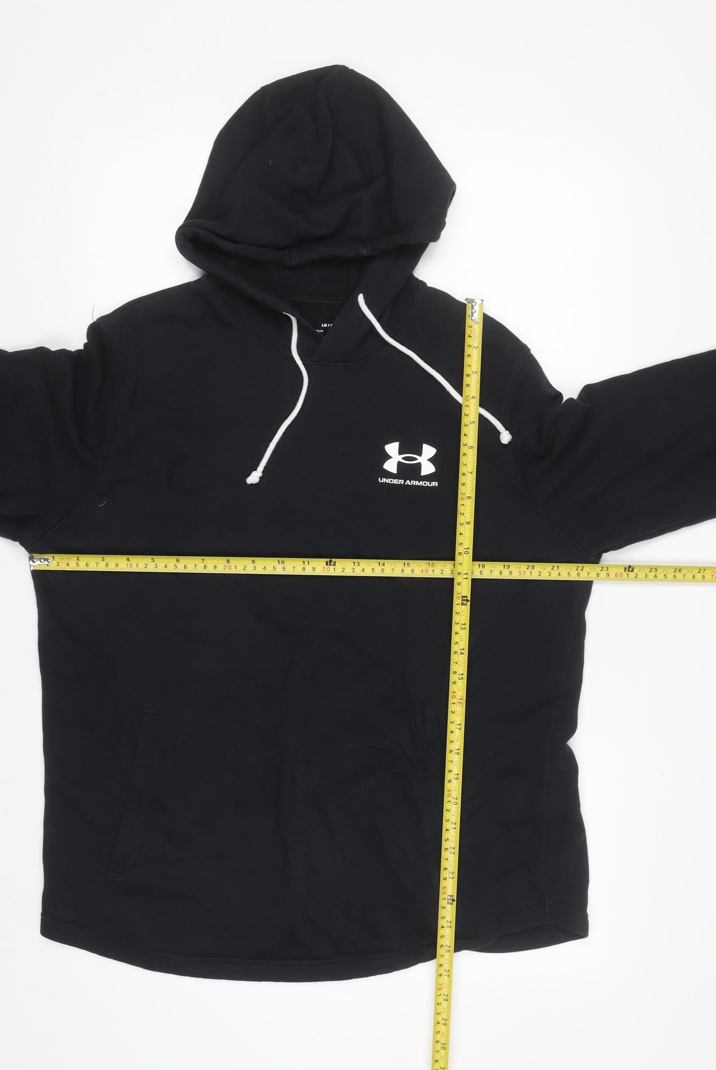 Under Armour Men's Black Pullover Hoodie Size L Loose Fit