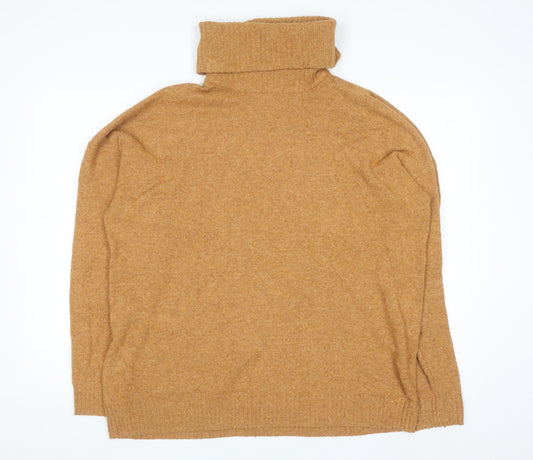 Vila Men’s Brown Roll Neck Knit Jumper XL Regular Fit Pullover