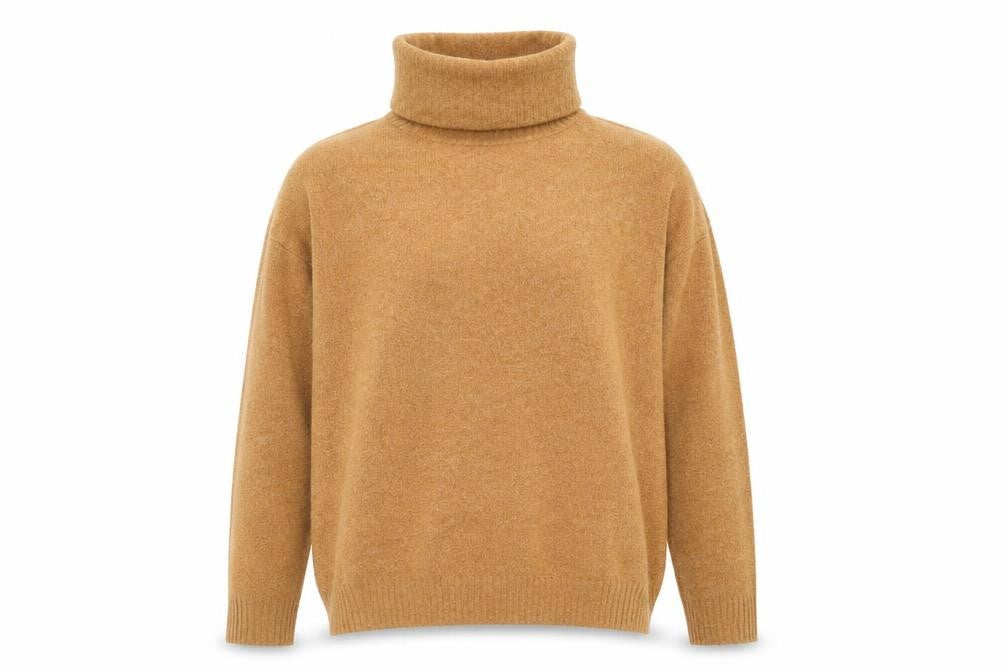 Vila Men’s Brown Roll Neck Knit Jumper XL Regular Fit Pullover