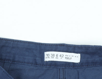 Preloved Denim Co Womens Blue Cargo Trousers Size 10 Cotton Casual - Image 5