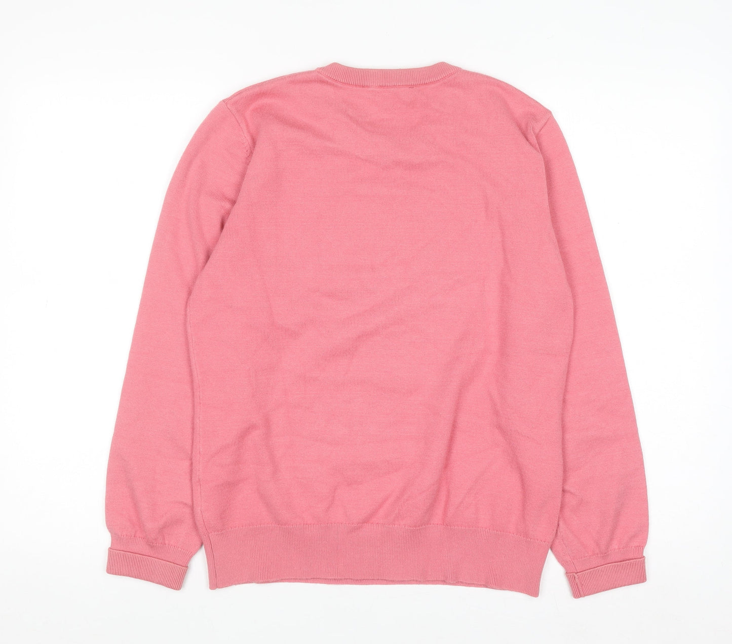 Kelly & Grace Women’s Pink Heart Crew Neck Pullover Jumper Size M