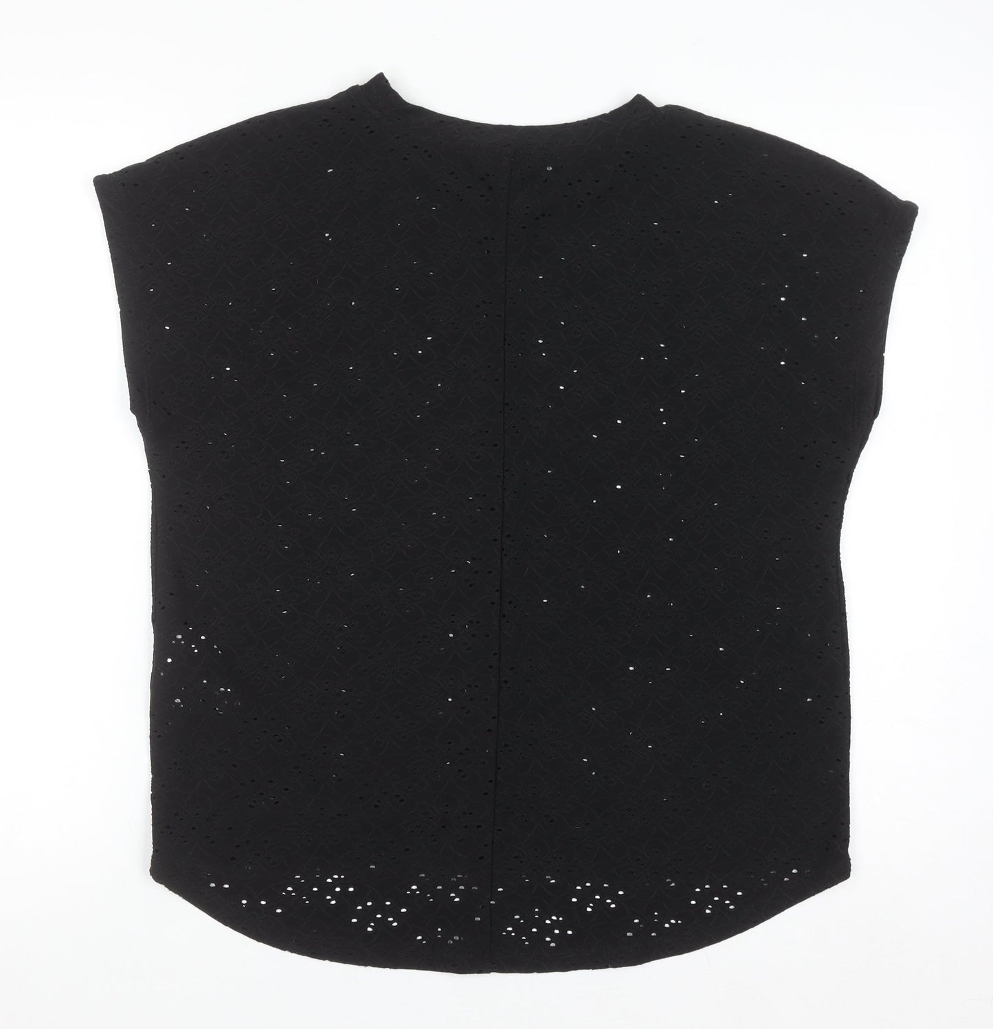 ONLY Women's Black Lace Short Sleeve Blouse Size M