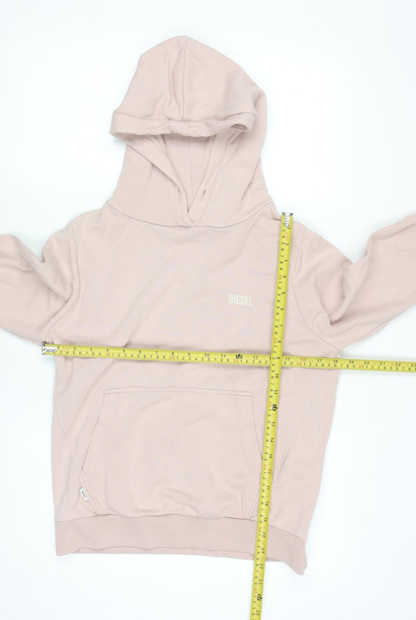 Diesel Women's Beige Pullover Hoodie XS Cotton Blend Casual