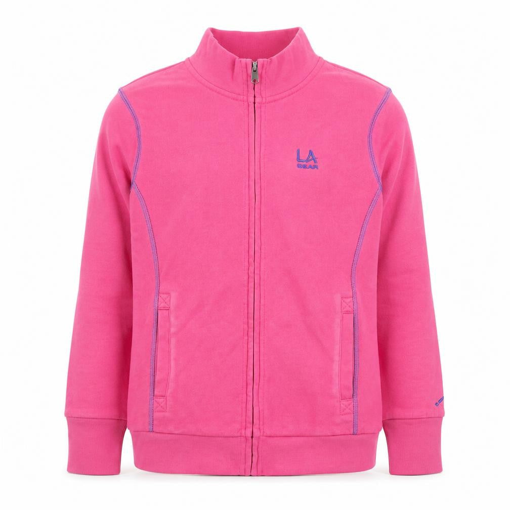 LA Gear Girls Pink Full Zip Fleece Sweatshirt 11-12 Years