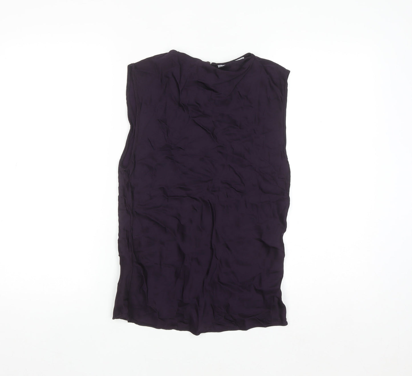 MNG Womens Purple Sleeveless Viscose Blouse Size 8