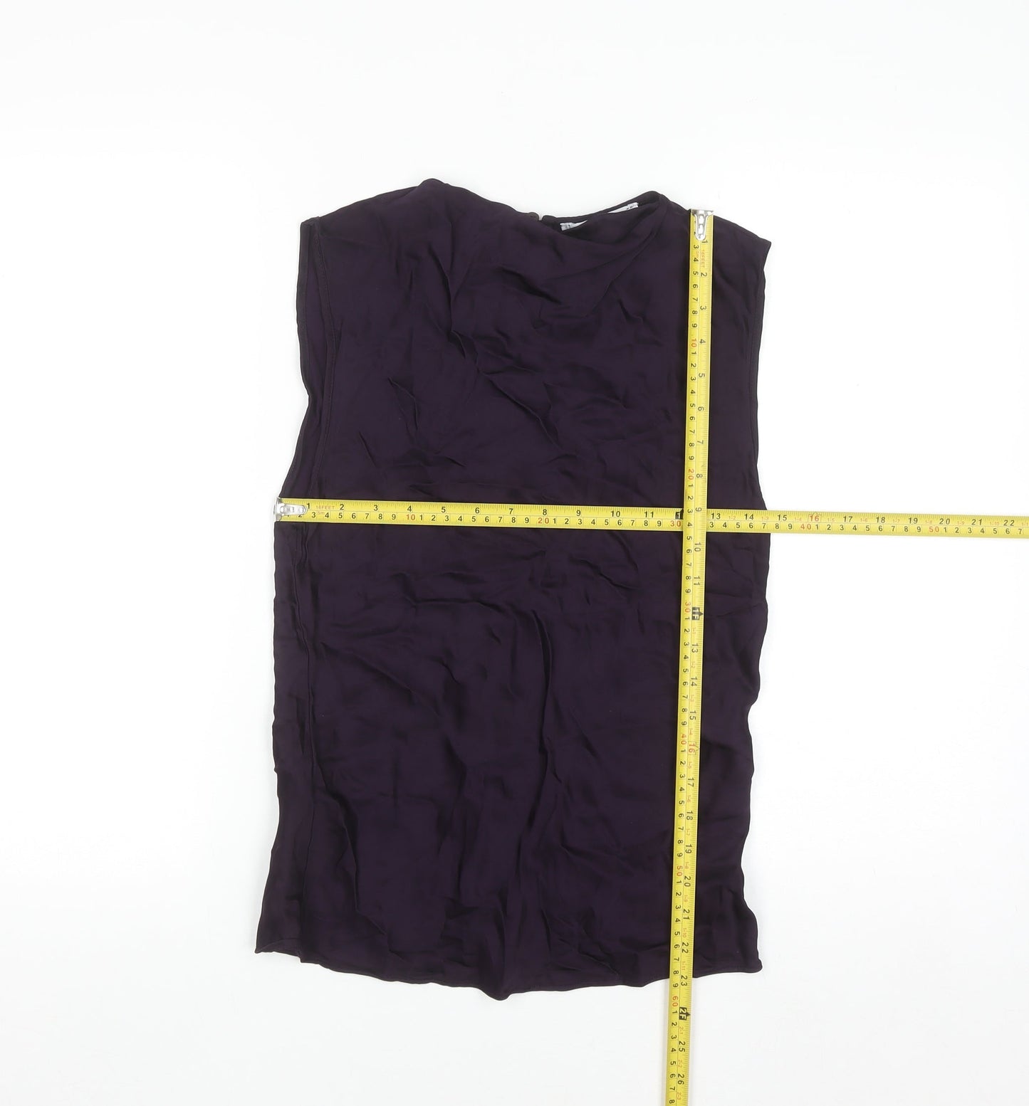 MNG Womens Purple Sleeveless Viscose Blouse Size 8