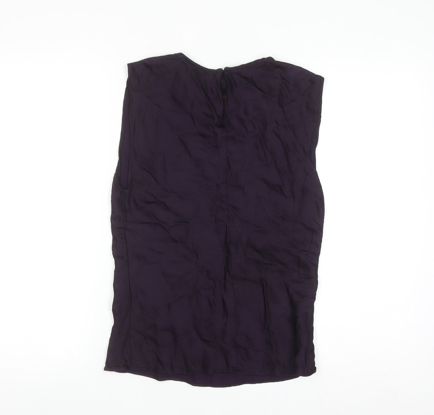 MNG Womens Purple Sleeveless Viscose Blouse Size 8