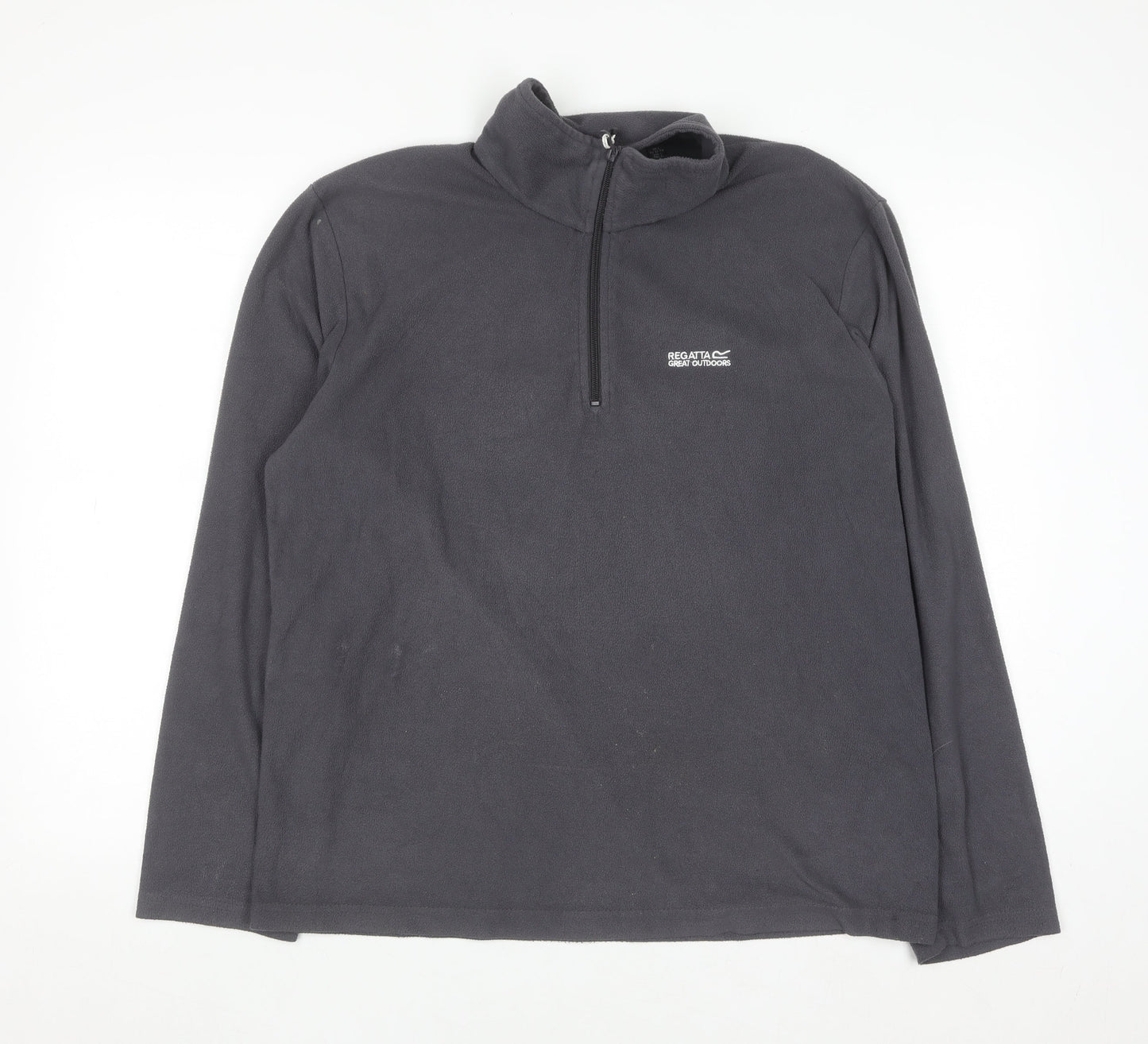 Regatta Mens Grey Fleece 1/4 Zip Pullover Sweatshirt L