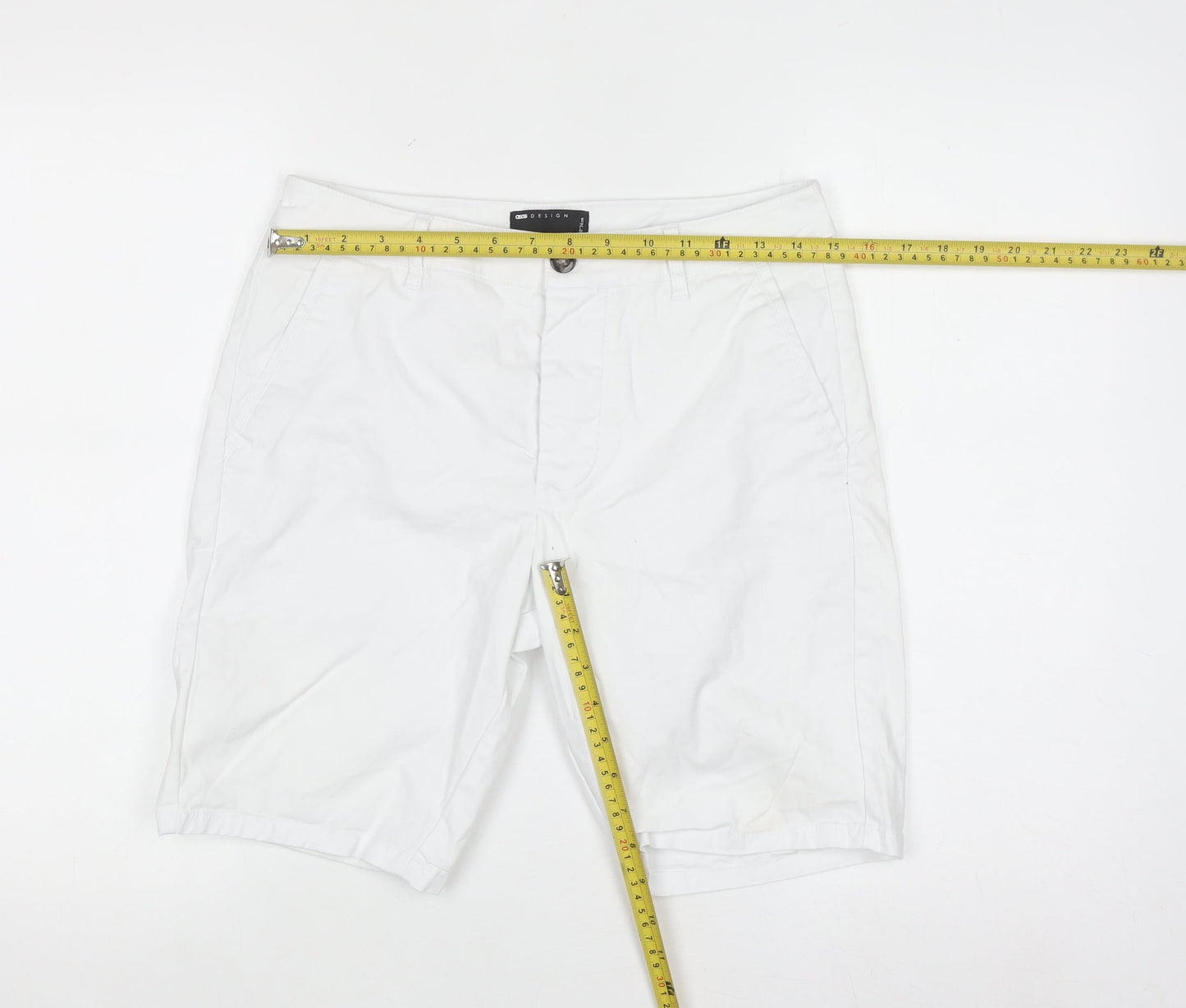 ASOS DESIGN Men's White Chino Shorts Size 30 Slim Fit