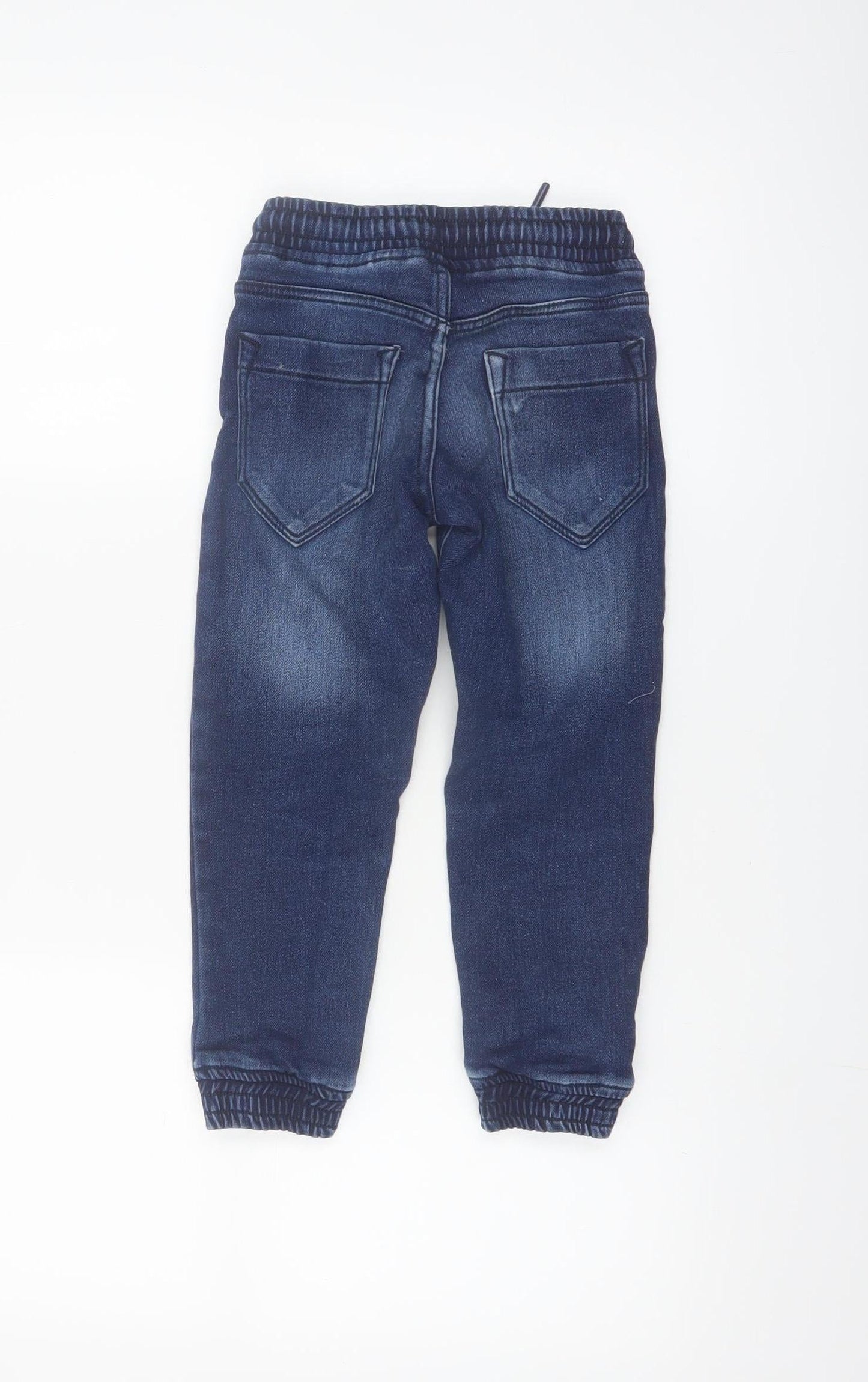 Pepperts Boys Blue Tapered Jeans 6-7 Years Elastic Waist Comfortable Denim
