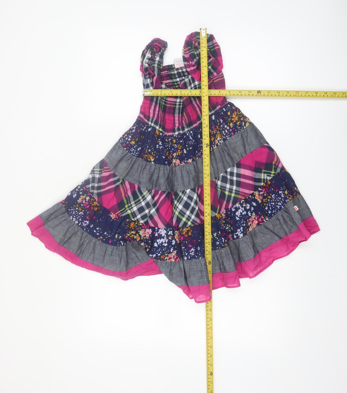 Cutey Couture Girls Multicoloured 2-3 Years A-Line Cotton Check Dress