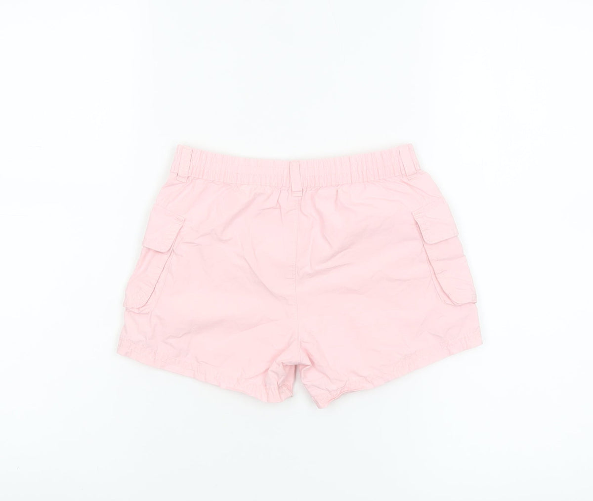 F&F Girls Pink Cotton Cargo Shorts 5-6 Years Elastic Waist Pockets
