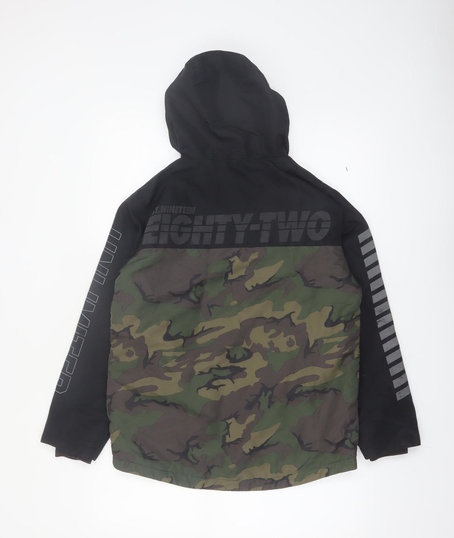Next Boys Green Camouflage Hooded Windbreaker Jacket 12 Years