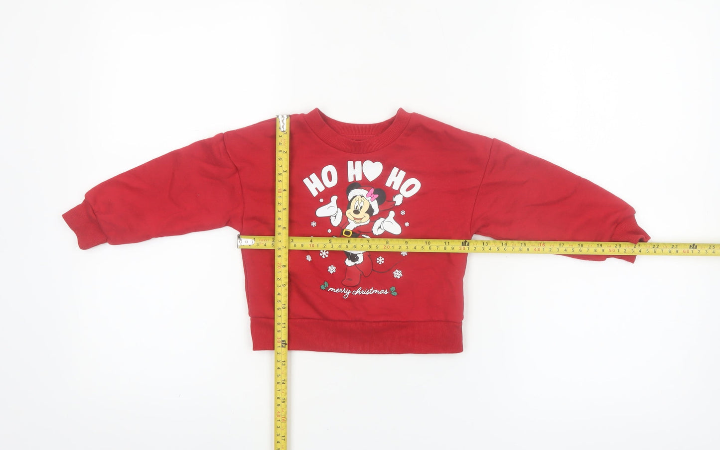 Disney Minnie Mouse Red Christmas Sweatshirt 18-24M Primark Baby Jumper
