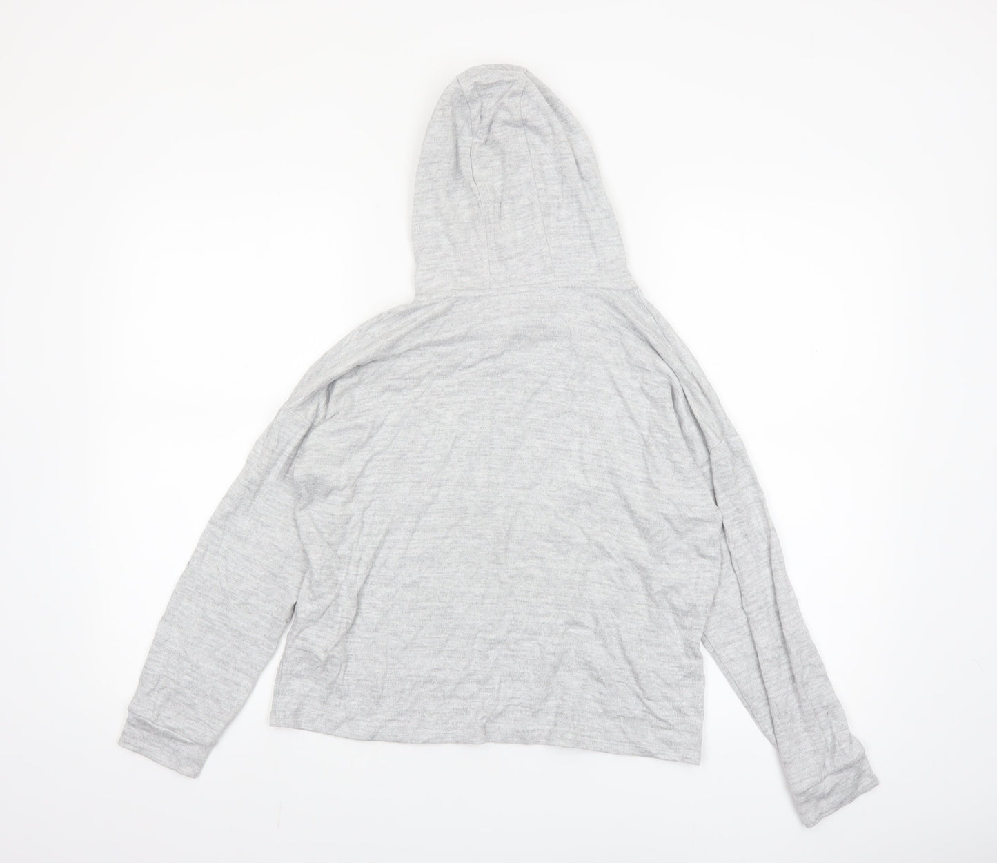 Marks and Spencer Girls Grey Long Sleeve Hooded Pullover Jumper 12-13 Years