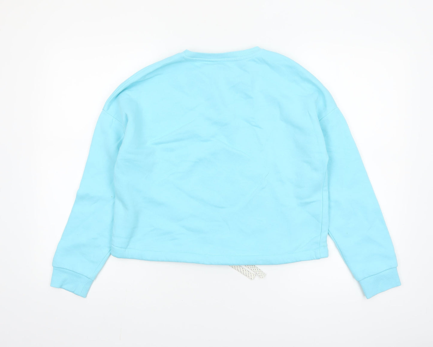 Marks and Spencer Girls Blue 12-13 Years Pullover Sweatshirt with Drawstring