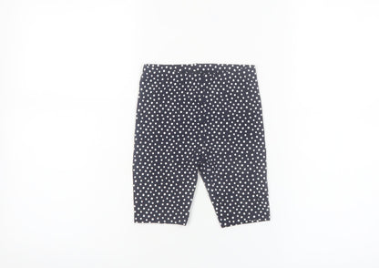 Front view of St. Bernard for Dunnes girls’ black polka dot biker shorts age 5