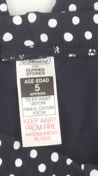 Additional view of St. Bernard for Dunnes girls’ black polka dot biker shorts age 5