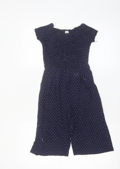 St Bernard Girls Blue Polka Dot Jumpsuit Age 6 Short Sleeve Casual
