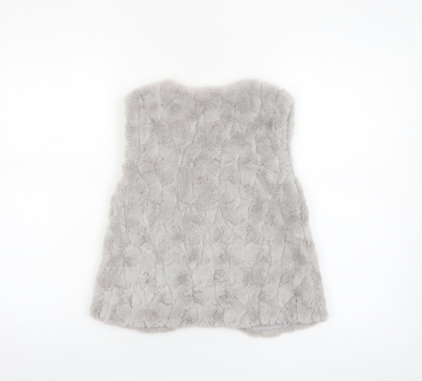 Mayoral Girls Grey Faux Fur Waistcoat Age 9 Years Lined Soft Vest