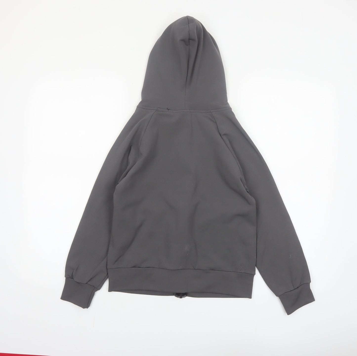 Mago Kids Boys Grey Full Zip Hoodie Size 12 Years Core Logo Lightweight