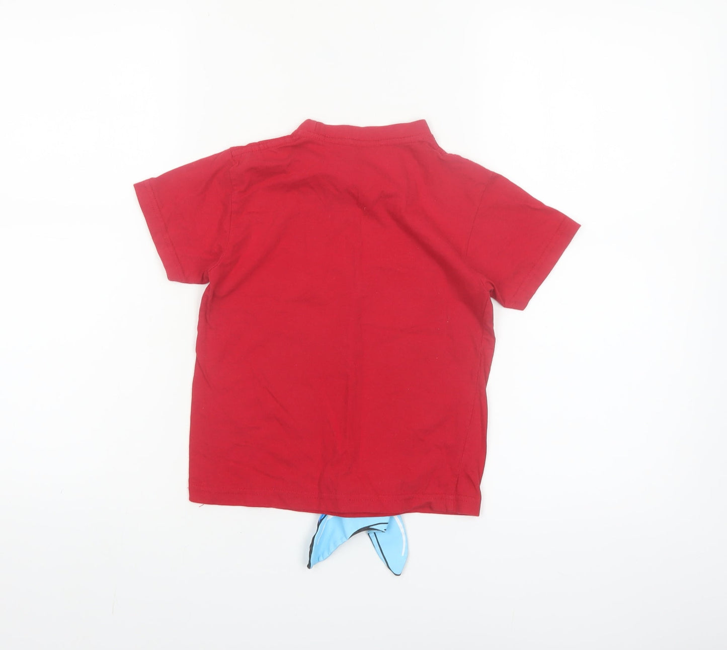 Safon Boys Red Shark Graphic Cotton Short Sleeve T-Shirt 6 Years
