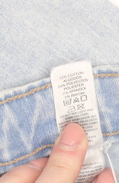 Dunnes Stores Girls Light Blue Wide-Leg Jeans 25in Waist Denim Summer Casual