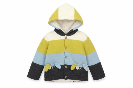 Nutmeg Unisex Baby Multicoloured Hooded Knit Cardigan 18-24 Months