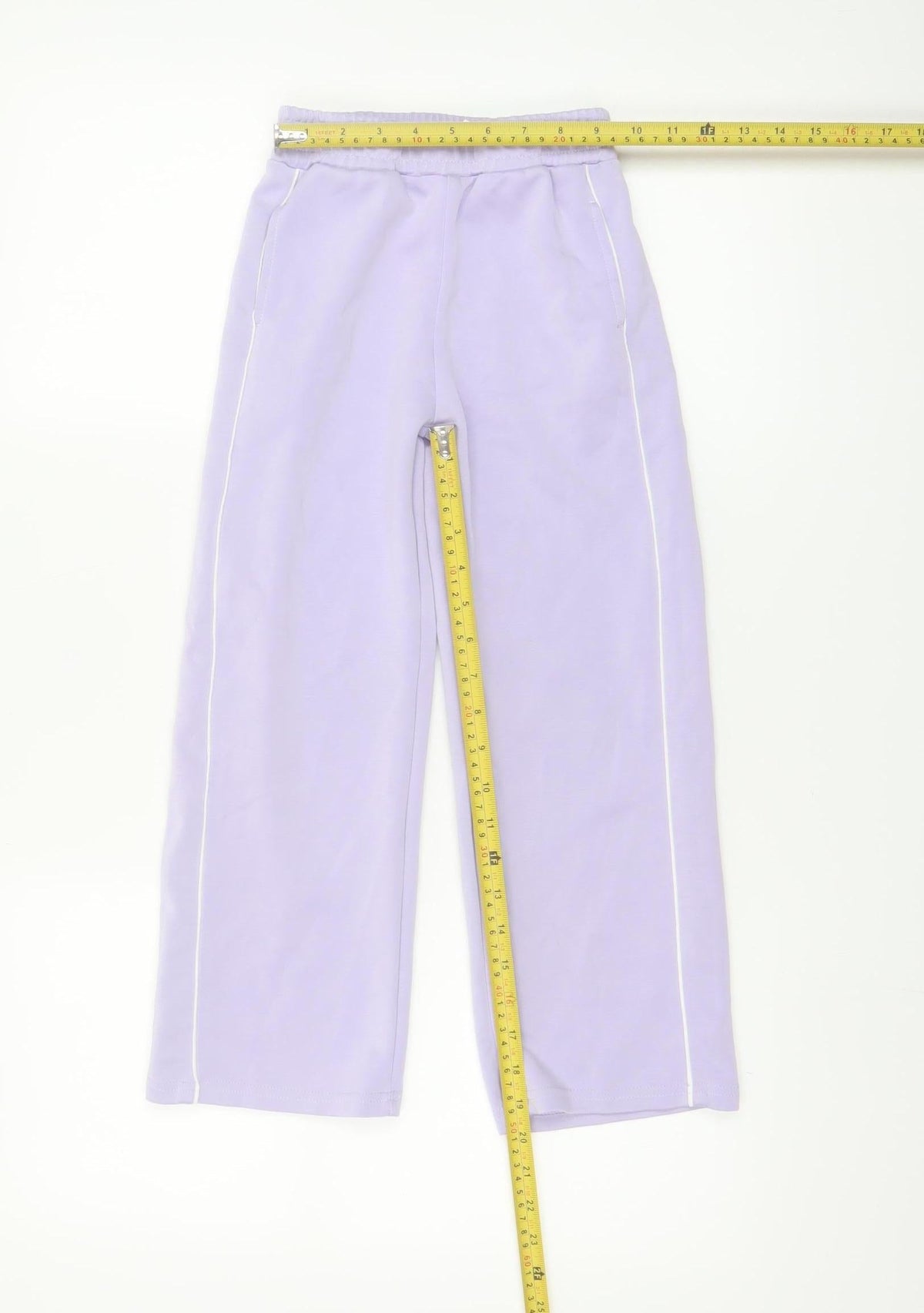 Dunnes Stores Girls Purple Sweatpants 7-8 Years Elastic Waist Side Stripe